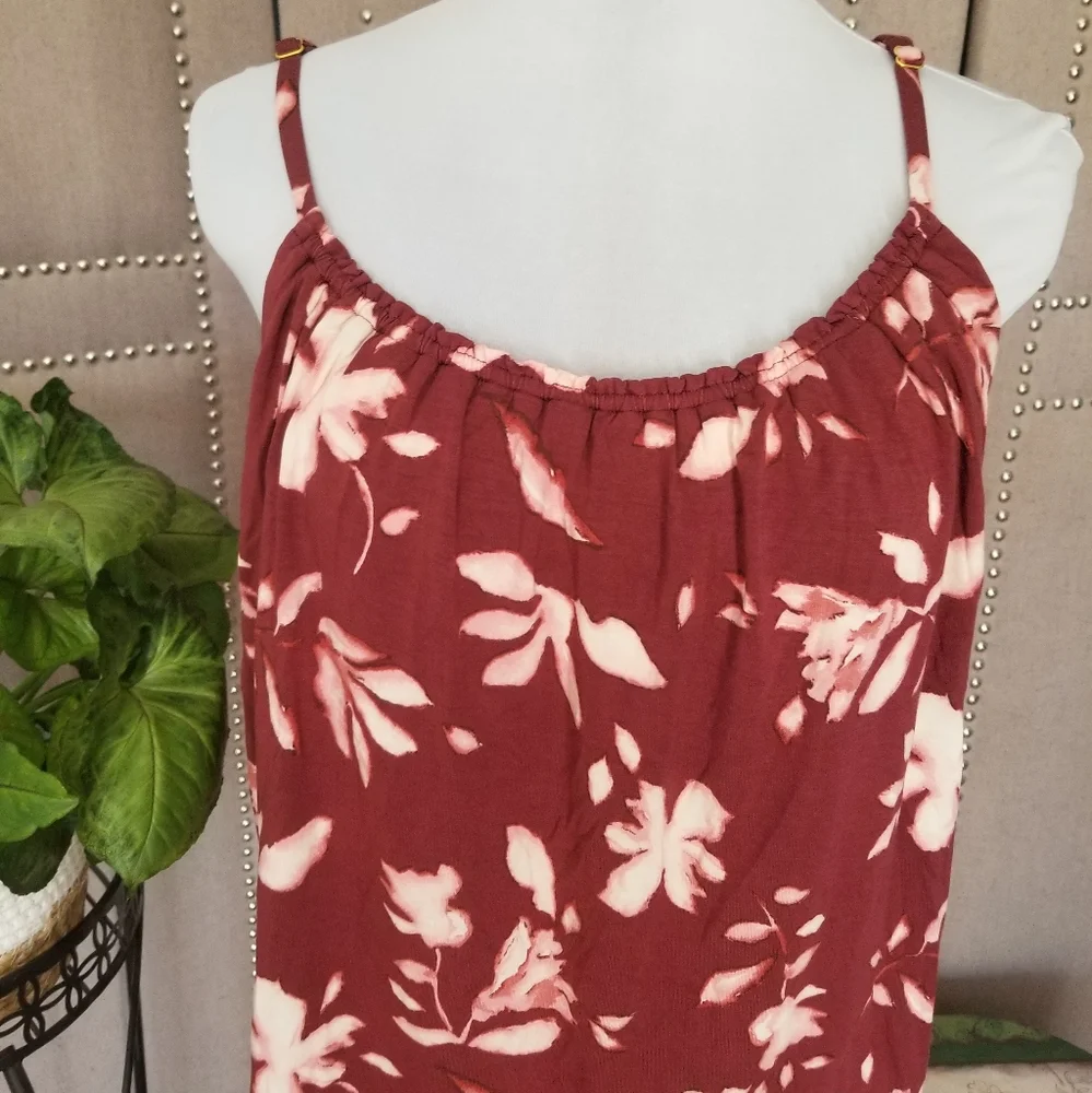 Soma Cool Nights Shirred Neckline Cami Vermillion - Picture 6 of 11